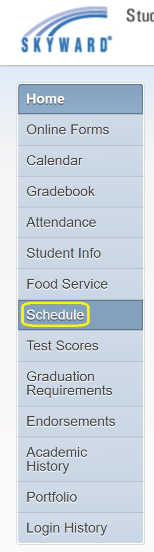 Skyward Schedule 